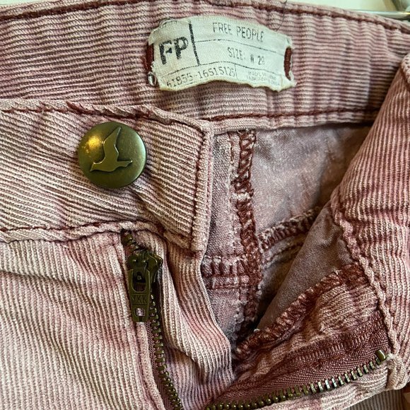 Free People Straight Leg Corduroy Pants Sz 29 - Picture 2 of 3